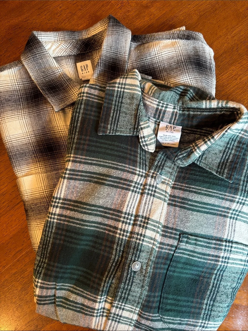 GAP Kids Plaid Button-Up Shirts Duo
